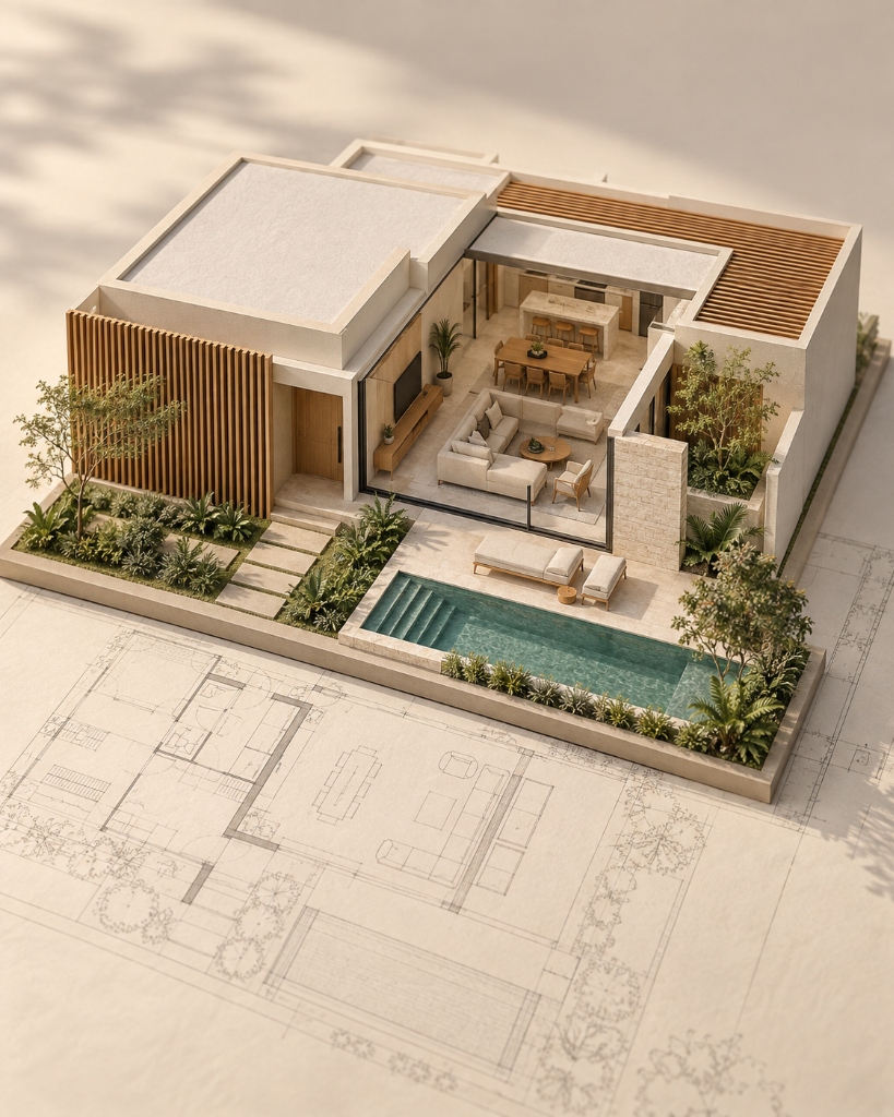 Planejamento arquitetônico e execução - Da planta técnica à obra real